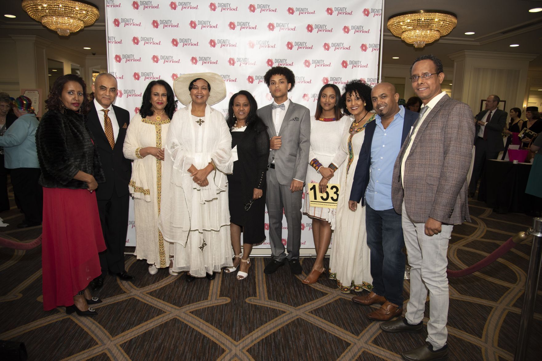 Freweini Mebrahtu, 2019 CNN Hero of the Year, at the Dignity Period gala
